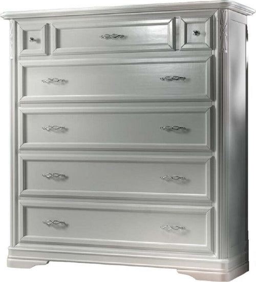MOBILI-2G---CASSETTIERA-7-CASSETTI-CON-RIBALTA-IN-LEGNO-MASSELLO-BIANCO-L.120-P.51-H.130