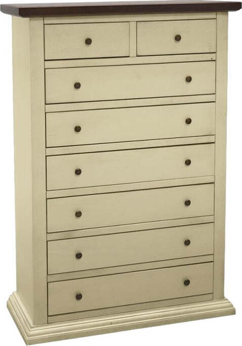 MOBILI-2G---Cassettiera-8-cassetti-in-legno-shabby-avorio-anticato-noce-87x40X125