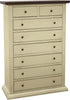 MOBILI-2G---Cassettiera-8-cassetti-in-legno-shabby-avorio-anticato-noce-87x40X125