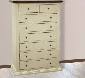 MOBILI-2G---Cassettiera-8-cassetti-in-legno-shabby-avorio-anticato-noce-87x40X125