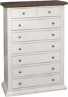 MOBILI-2G---Cassettiera-8-cassetti-in-legno-shabby-bianco-e-noce-87x40X125