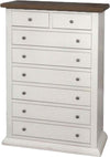 MOBILI-2G---Cassettiera-8-cassetti-in-legno-shabby-bianco-e-noce-87x40X125