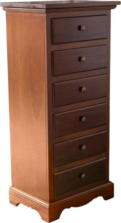 MOBILI-2G---Cassettiera-arte-povera-6-cassetti-in-legno-tinta-noce-50x35X105
