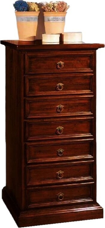 MOBILI-2G---Cassettiera-arte-povera-7-cassetti-in-legno-tinta-noce-scuro-60x47X115