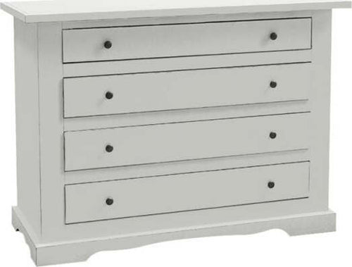 MOBILI-2G---Cassettiera-classica-4-cassetti-legno-bianco-shabby-115x50x90
