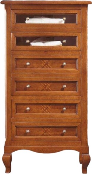 MOBILI-2G---Cassettiera-classica-6-cassetti-Legno-intarsiata-bassano-69x43x131