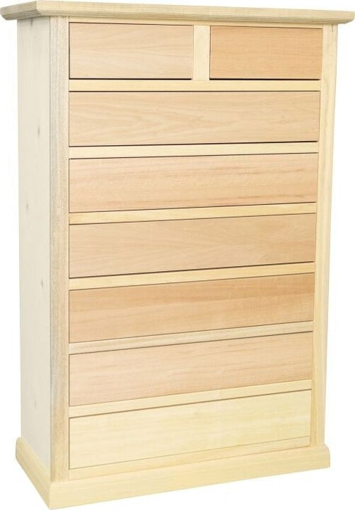 MOBILI-2G---Cassettiera-classica-8-cassetti-In-Legno-grezzo-87x40x125