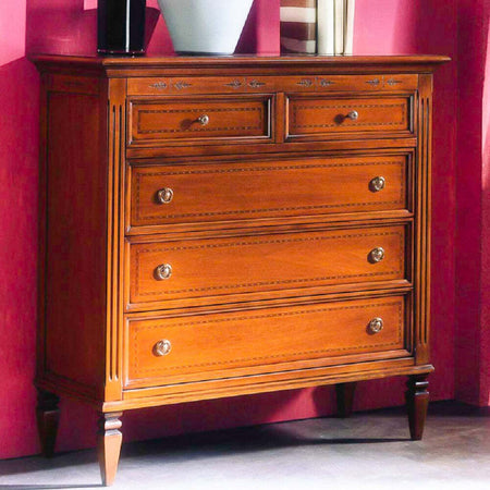 MOBILI-2G---CASSETTIERA-CLASSICA-IN-LEGNO-5-CASSETTI-FINITURA-BASSANO-L.100-P.41-H.100