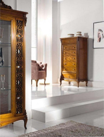 MOBILI-2G---CASSETTIERA-CLASSICA-IN-LEGNO-7-CASSETTI-FINITURA-BASSANO-L.76-P.44-H.140