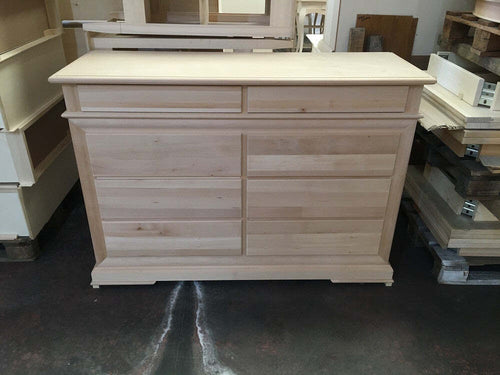 MOBILI-2G---CASSETTIERA-CLASSICA-IN-LEGNO-8-CASSETTI-GREZZO-L.150-P.53-H.102
