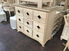 MOBILI-2G---CASSETTIERA-CLASSICA-IN-LEGNO-9-CASSETTI-GREZZO-L.147-P.55-H.119