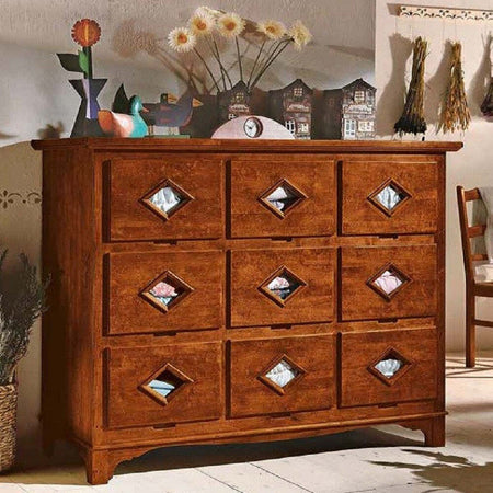 MOBILI-2G---CASSETTIERA-CLASSICA-IN-LEGNO-9-CASSETTI-GREZZO-L.147-P.55-H.119
