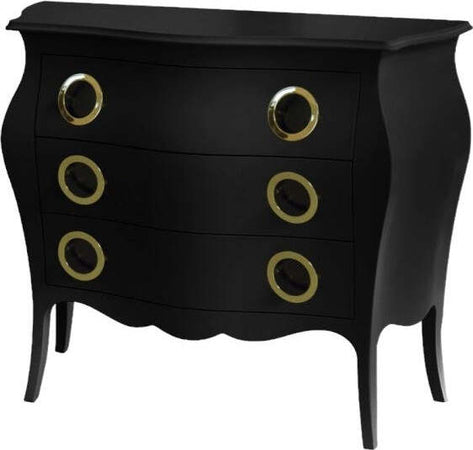MOBILI-2G---Cassettiera-sagomata-3-cassetti-legno-laccato-nero-opaco-99x41X85