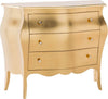 MOBILI-2G---Comò-bombato-legno-foglia-oro-pomolo-swarovski-100x45x85