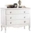 MOBILI-2G---COMO'-3-CASSETTI-CLASSICO-SAGOMATO-BIANCO-107x52X89