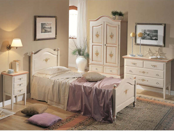 MOBILI-2G---COMO-4-CASSETTI-BIANCO-FILO-ROSA-IN-LEGNO
