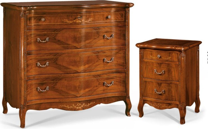 MOBILI-2G---COMO'-IN-LEGNO-4-CASSETTI-CON-INTARSIO-L.125-P.53-H.113