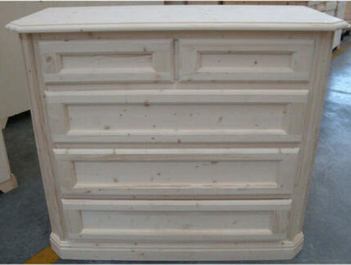 MOBILI-2G---COMO'-LEGNO-DI-ABETE-5-CASSETTI-GREZZO-L.116-P.51-H.101