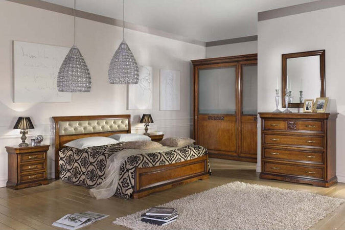 MOBILI-2G---Comodino-3-cassetti-Classico-Legno-noce-56x39x64