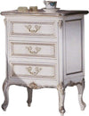 MOBILI-2G---Comodino-3-cassetti-Classico-Legno-Shabby-Bianco-Argento-56x43x76