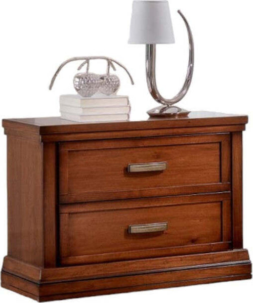 MOBILI-2G---Comodino-classico-2-cassetti-legno-tinta-noce-63,5x39x54