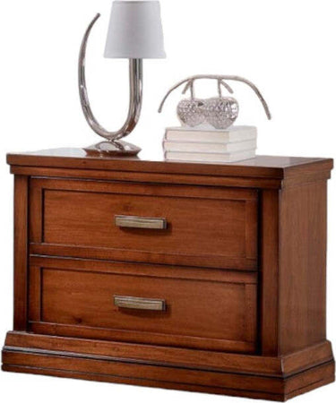 MOBILI-2G---Comodino-classico-2-cassetti-legno-tinta-noce-63,5x39x54