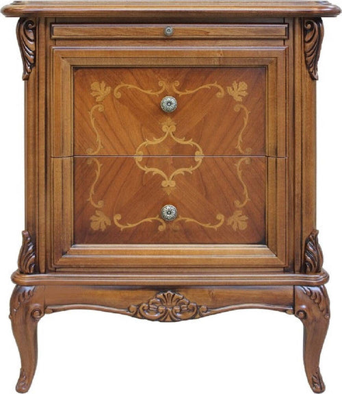 MOBILI-2G---COMODINO-CLASSICO-IN-LEGNO-2-CASSETTI-1-TIRETTO-FINITURA-BASSANO-L.61-P.41-H.71