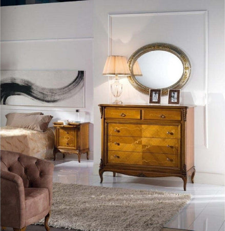 MOBILI-2G---COMODINO-CLASSICO-IN-LEGNO-2-CASSETTI-1-TIRETTO-FINITURA-BASSANO-L.61-P.41-H.71
