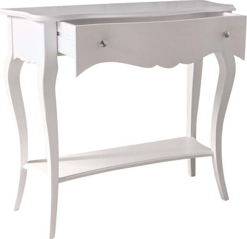 MOBILI-2G---CONSOLLE-1-CASSETTO-CLASSICA-LEGNO-BIANCO-101X40X89