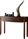 MOBILI-2G---CONSOLLE-1-CASSETTO-IN-LEGNO-DECORO-FOGLIA-TINTA-NOCE-L.120-P.40-H.83