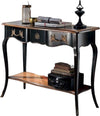 MOBILI-2G---CONSOLLE-700'-CLASSICA-IN-LEGNO-SHABBY-NERO/ORO-100X36x78
