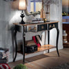 MOBILI-2G---CONSOLLE-700'-CLASSICA-IN-LEGNO-SHABBY-NERO/ORO-100X36x78