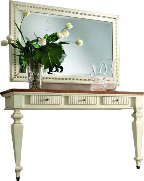 MOBILI-2G---Consolle-a-muro-classica-3-cassetti-legno-shabby-140X40x82