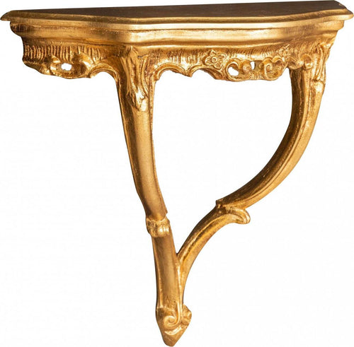 MOBILI-2G---CONSOLLE-BAROCCA-SOSPESA-IN-FOGLIA-ORO-MISURA-:-L.58-x-H.-50-x-P.-23