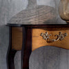 MOBILI-2G---Consolle-classica-1-cassetto-legno-shabby-nero-e-noce-100X40x88
