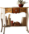 MOBILI-2G---Consolle-classica-1-cassetto-legno-shabby-oro-100X40x88