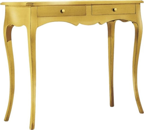 MOBILI-2G---Consolle-classica-2-cassetti-legno-foglia-oro-96x41x80