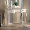 MOBILI-2G---Consolle-classica-2-cassetti-legno-shabby-bianco-119X45x80