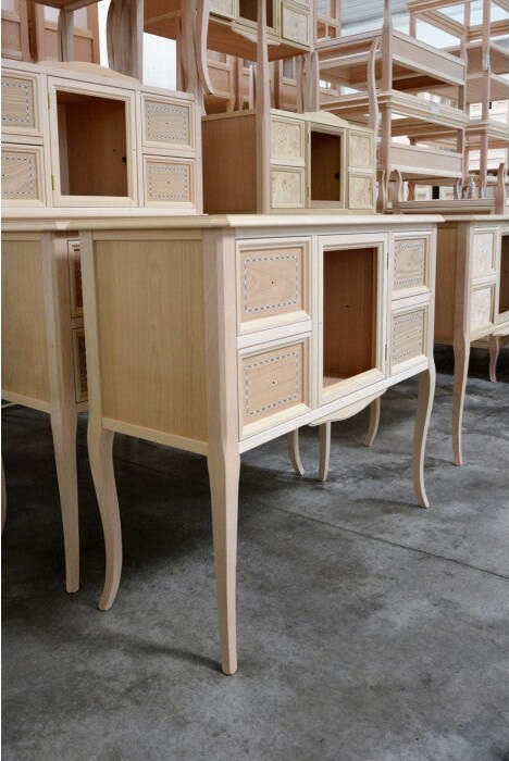 MOBILI-2G---CONSOLLE-CLASSICA-4-CASSETTI-1-PORTA-LEGNO-GREZZO-L.98-P.40-H.85