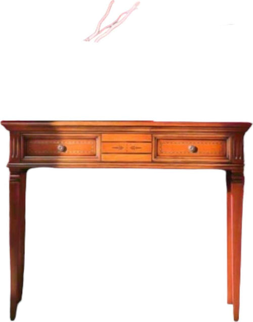 MOBILI-2G---CONSOLLE-CLASSICA-IN-LEGNO-2-CASSETTI-INTARSIATA-FINITURA-BASSANO-L.100-P.37-H.80
