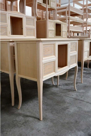 MOBILI-2G---CONSOLLE-CLASSICA-IN-LEGNO-4-CASSETTI-1-PORTA-FINITURA-BASSANO-L.98-P.40-H.85