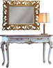 MOBILI-2G---Consolle-classica-legno-shabby-bianco-argento-133X48x80