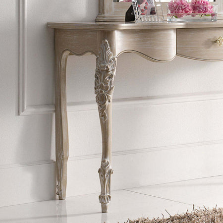 MOBILI-2G---CONSOLLE-CLASSICA-SAGOMATA-1-CASSETTO-IN-LEGNO-BIANCO-L.142-P.46-H.83