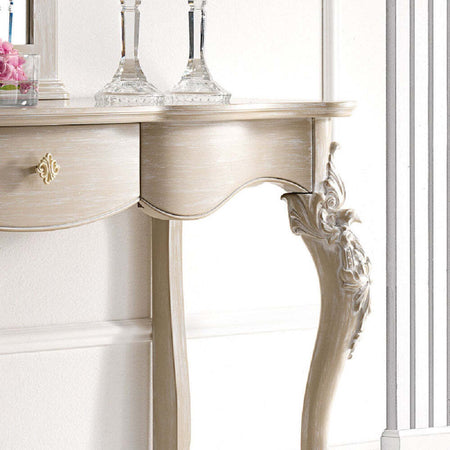 MOBILI-2G---CONSOLLE-CLASSICA-SAGOMATA-1-CASSETTO-IN-LEGNO-BIANCO-L.142-P.46-H.83