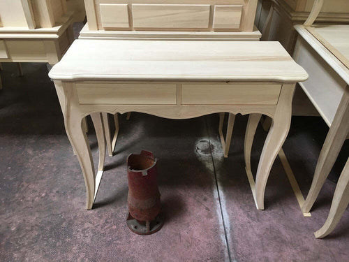 MOBILI-2G---Consolle-in-legno-classica-2-cassetti-grezzo-L.101-P.38-H.82