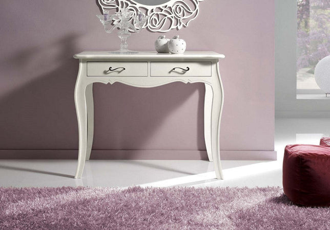 MOBILI-2G---Consolle-in-legno-classica-2-cassetti-grezzo-L.101-P.38-H.82