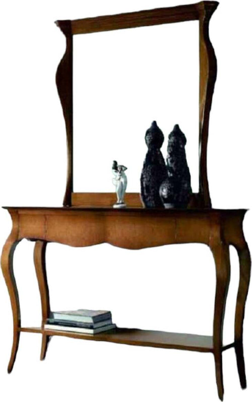 MOBILI-2G---CONSOLLE-SAGOMATA-3-CASSETTI-IN-LEGNO-MASSELLO-TINTA-NOCE-L.135-P.46-H.100