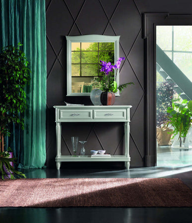 MOBILI-2G---CONSOLLE-SHABBY-2-CASSETTI-IN-LEGNO-BIANCO-L.120-P.40-H.98
