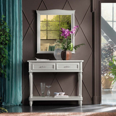 MOBILI-2G---CONSOLLE-SHABBY-2-CASSETTI-IN-LEGNO-BIANCO-L.120-P.40-H.98