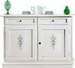 MOBILI-2G---Credenza-2-Ante-2-cassetti-legno-bianca-decorata-105X42X85